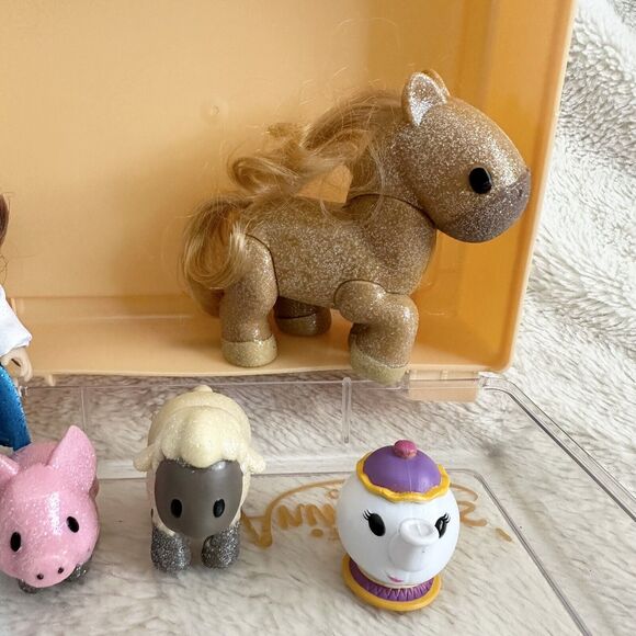 Disney Animator 5” Doll Carry Case Belle Beauty And The Beast Incomplete Animals - Picture 3 of 7